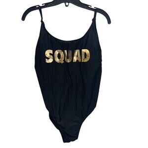 NO Boundaries Juniors Large (11-13) Gold Squad Adjustable Strap Swimming Suit